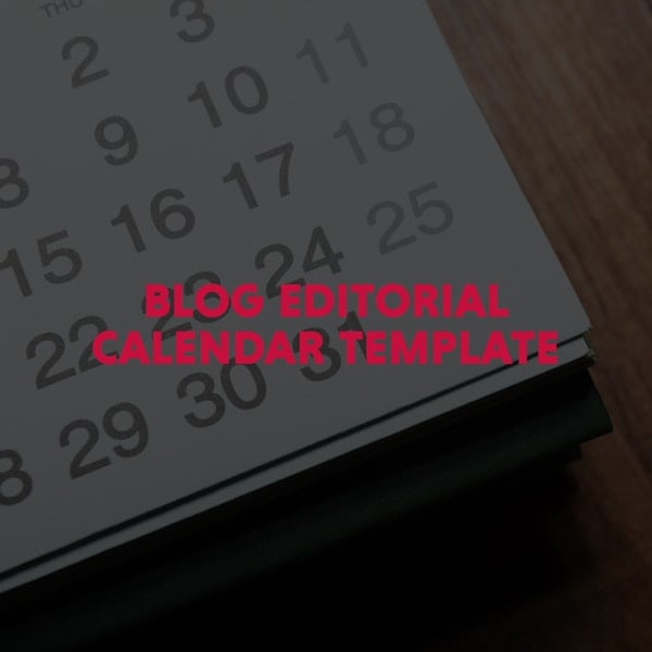 Blog Editorial Calendar Template